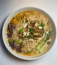 Load image into Gallery viewer, vegan ramen with creamy sesame broth