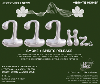 111hz: SMOKE + SPIRITS + STRESS RELEASE SEA MOSS GEL